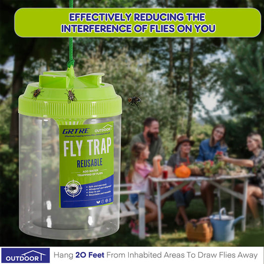 Green Large Reusable Fly Traps Outdoor