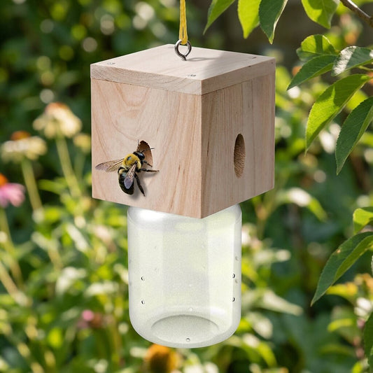 Minimalist Wooden Block Carpenter Bee Traps