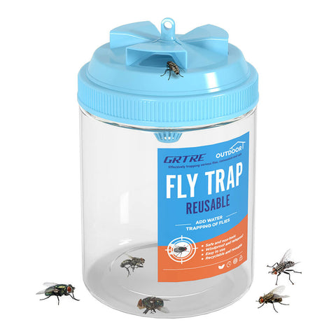 Blue Large Reusable Fly Traps Outdoor