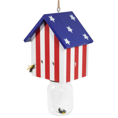 Nature Cabin Stars and Stripes Style Carpenter Bee Traps