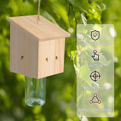 Nature Pentroof Style Carpenter Bee Traps