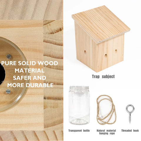 Nature Pentroof Style Carpenter Bee Traps