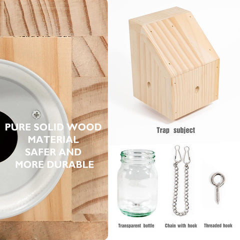 Nature Pentroof Style Carpenter Bee Traps