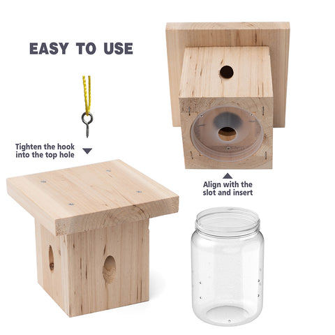Modern Flat-Roof Carpenter Bee Traps