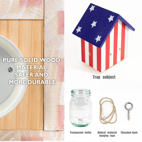 Nature Cabin Stars and Stripes Style Carpenter Bee Traps