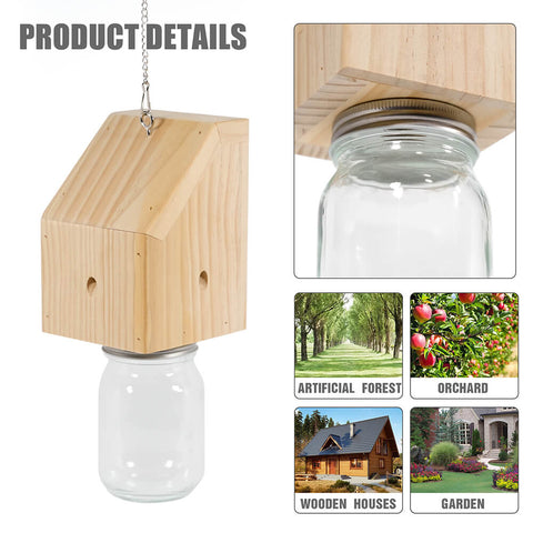 Nature Pentroof Style Carpenter Bee Traps