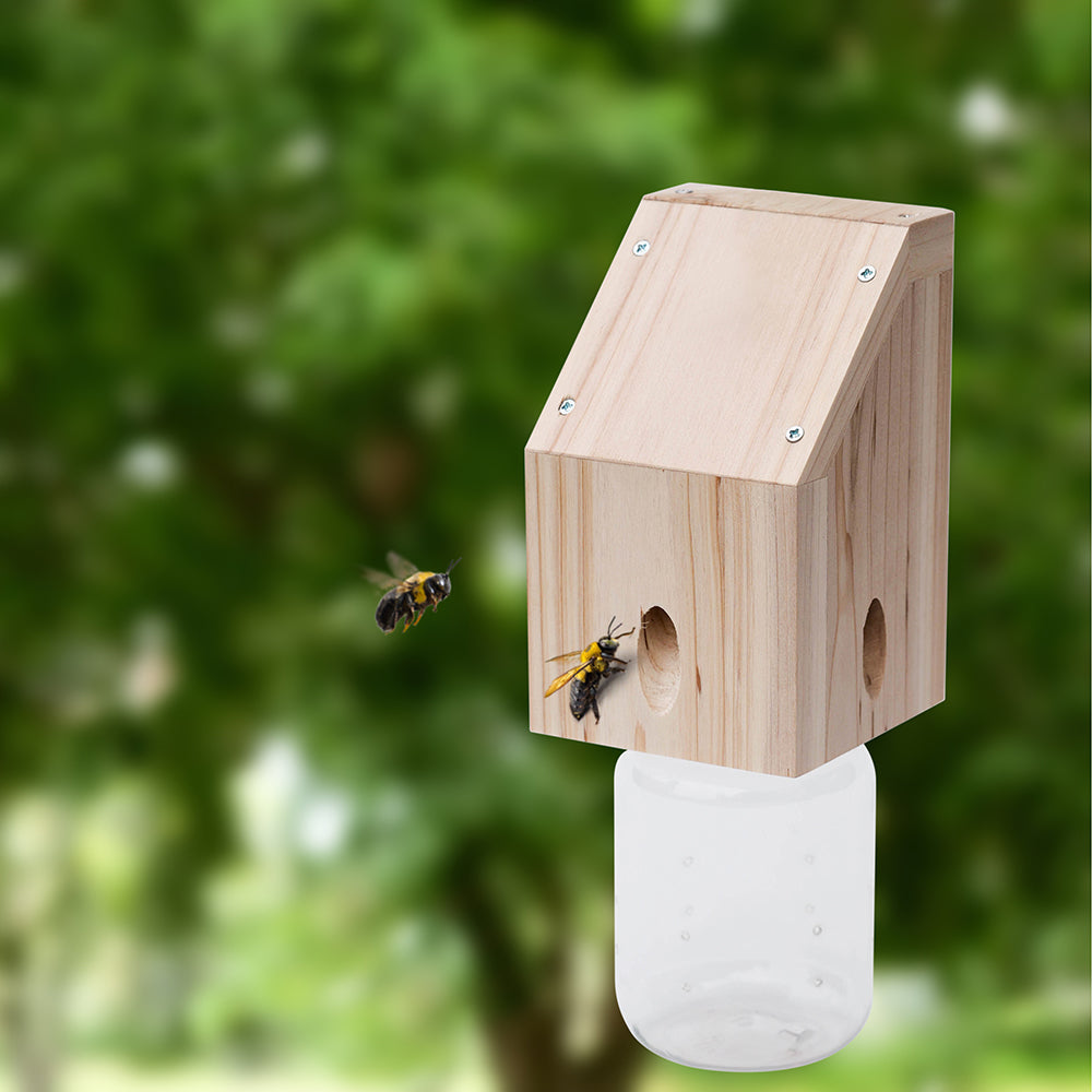 Compact Sloped-Roof Carpenter Bee Traps