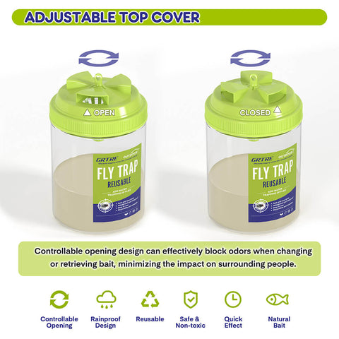 Green Large Reusable Fly Traps Outdoor