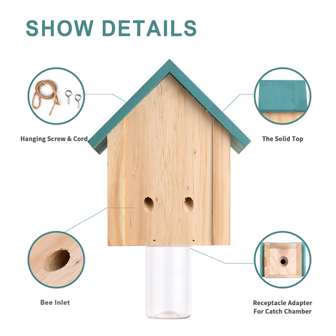 Nature Cabin Style Carpenter Bee Traps