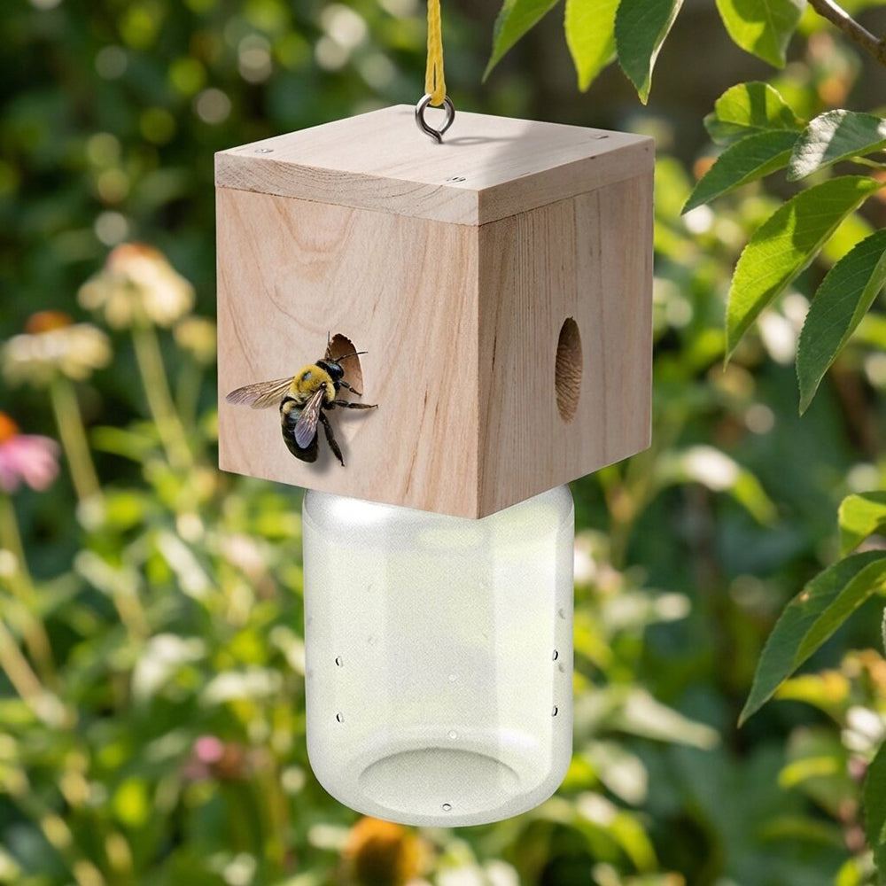 Minimalist Wooden Block Carpenter Bee Traps